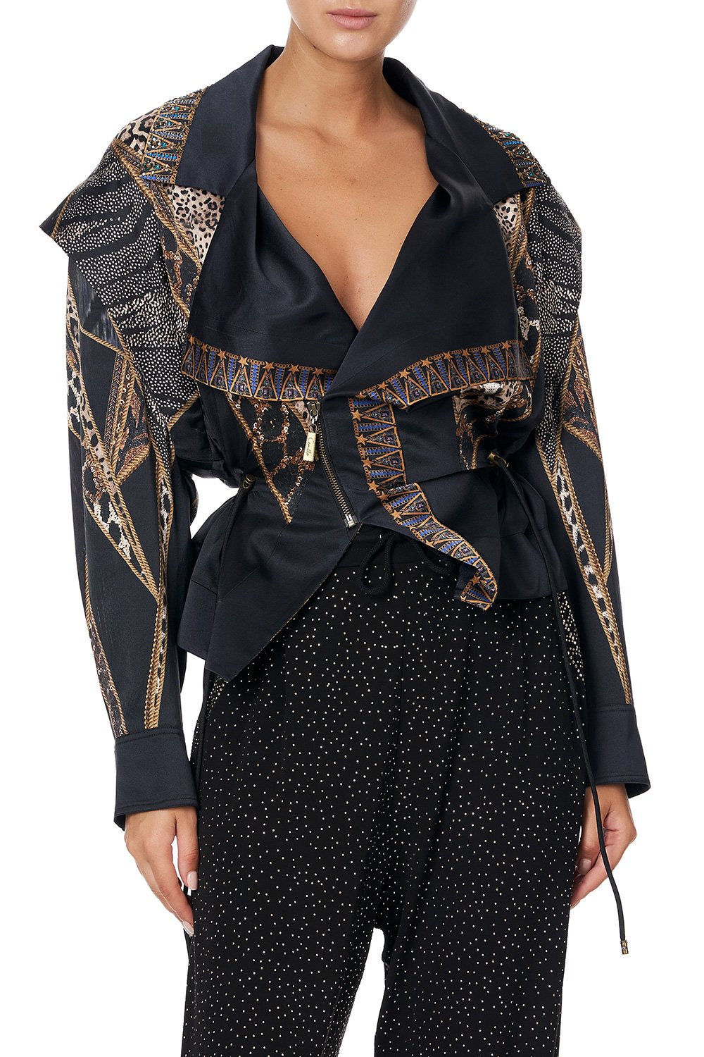 VEST DETAIL JACKET WITH REMOVABLE SLEEVE LADY STARDUST