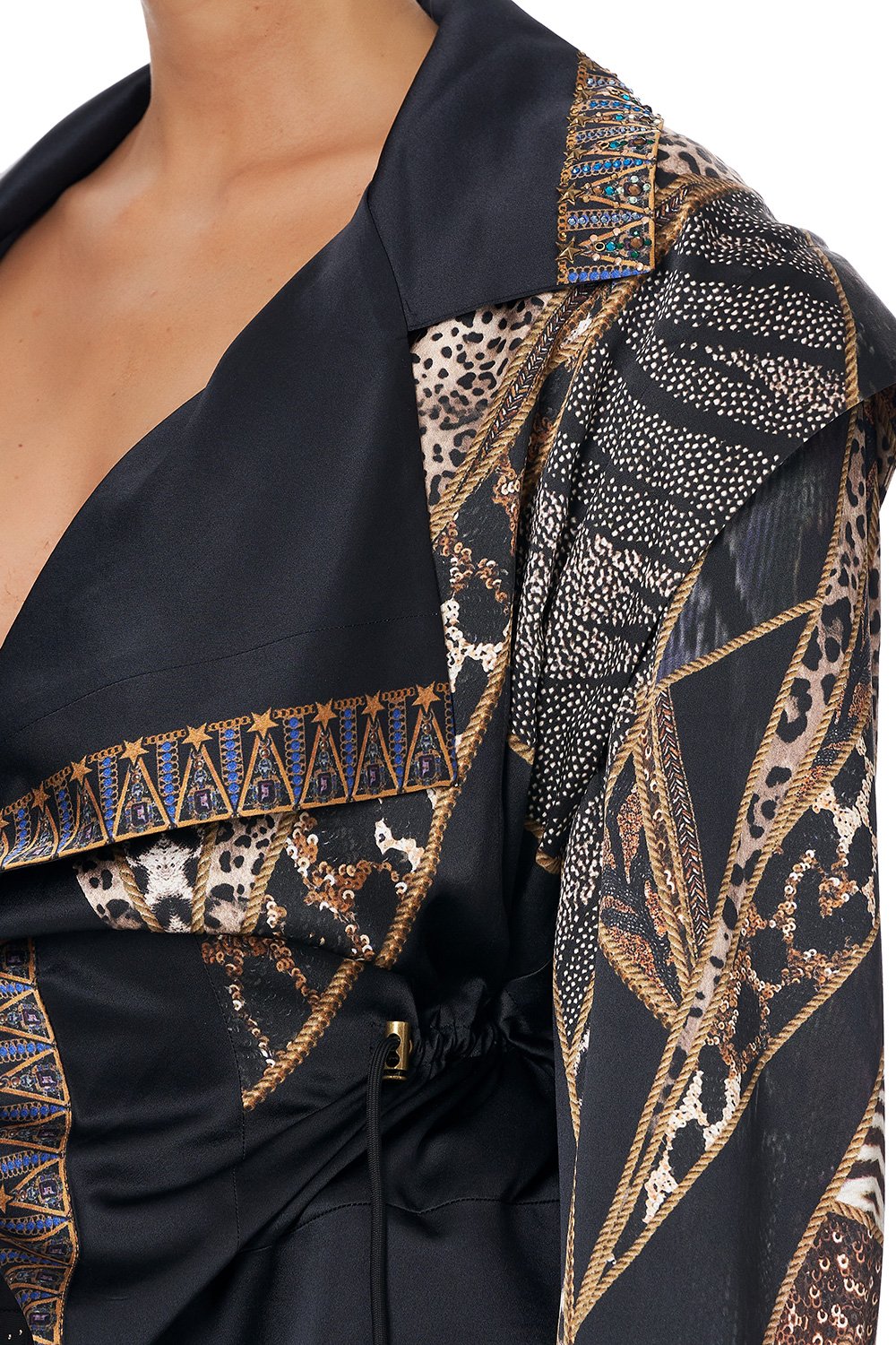 VEST DETAIL JACKET WITH REMOVABLE SLEEVE LADY STARDUST