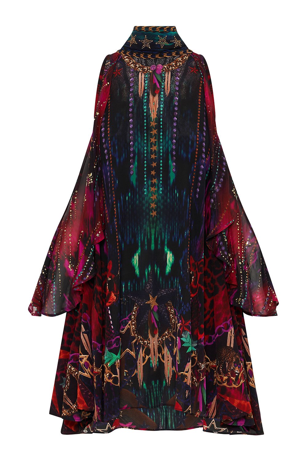 NECK TIE SHORT DRESS ROCKET WOMAN