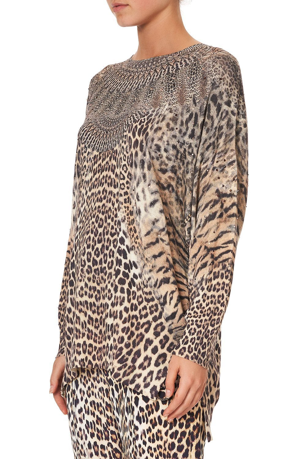 OVERSIZED DROP SHOULDER SIDE SPLIT JUMPER CALL OF THE CATHEDRAL