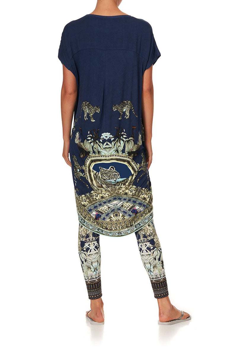 RIB WAIST RELAXED PANT A LITTLE PAST TWILIGHT