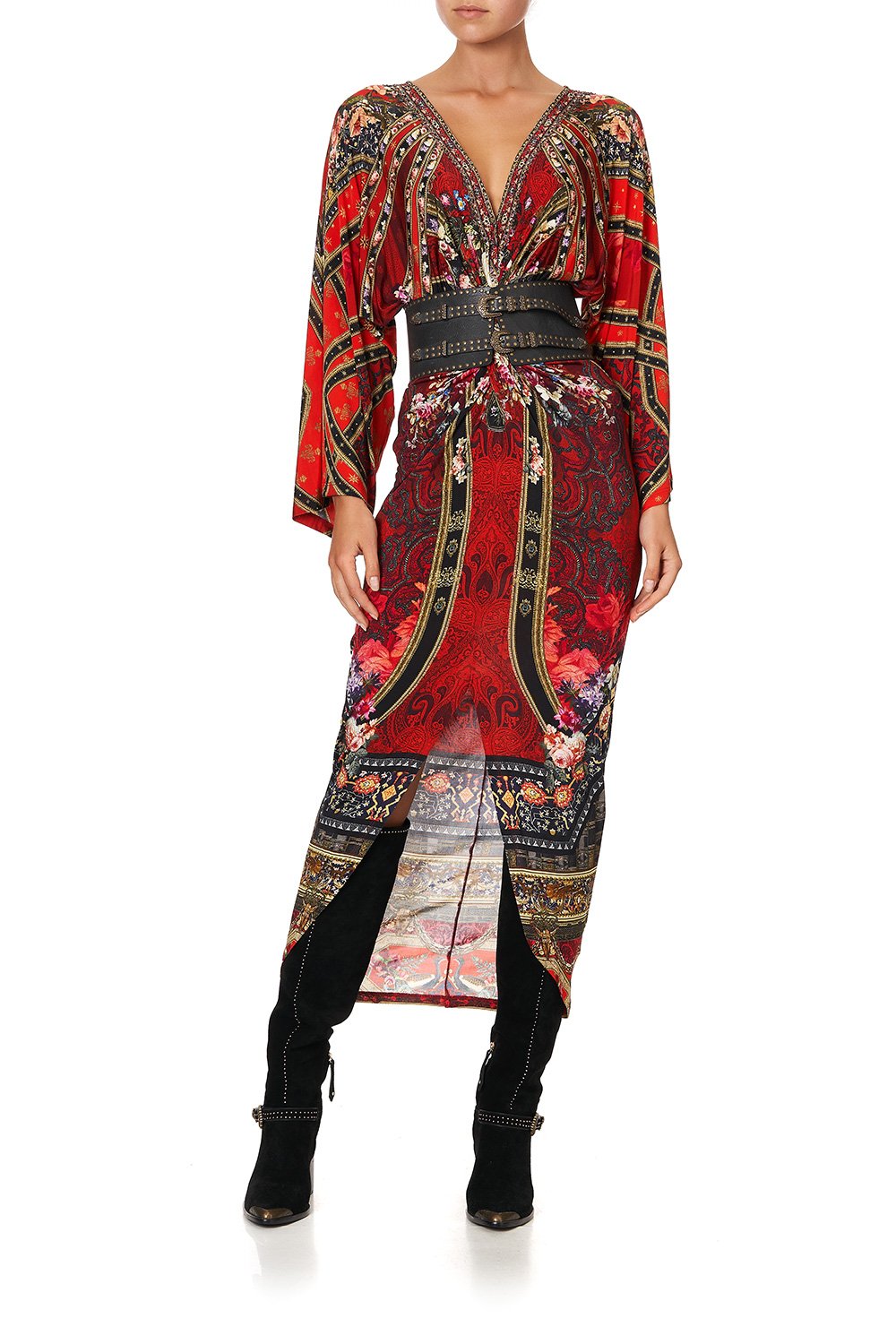 LONG SPLIT FRONT TWIST DRESS STORIES OF A STATION