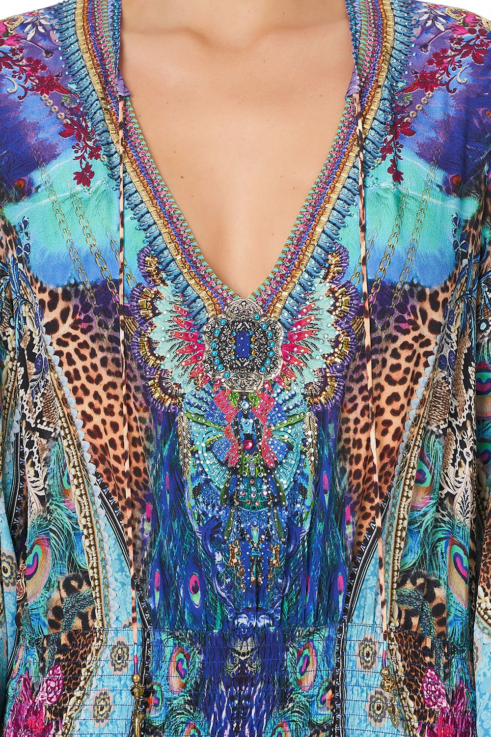 SHIRRED RELAXED SHORT DRESS BASILICA BEAUTY