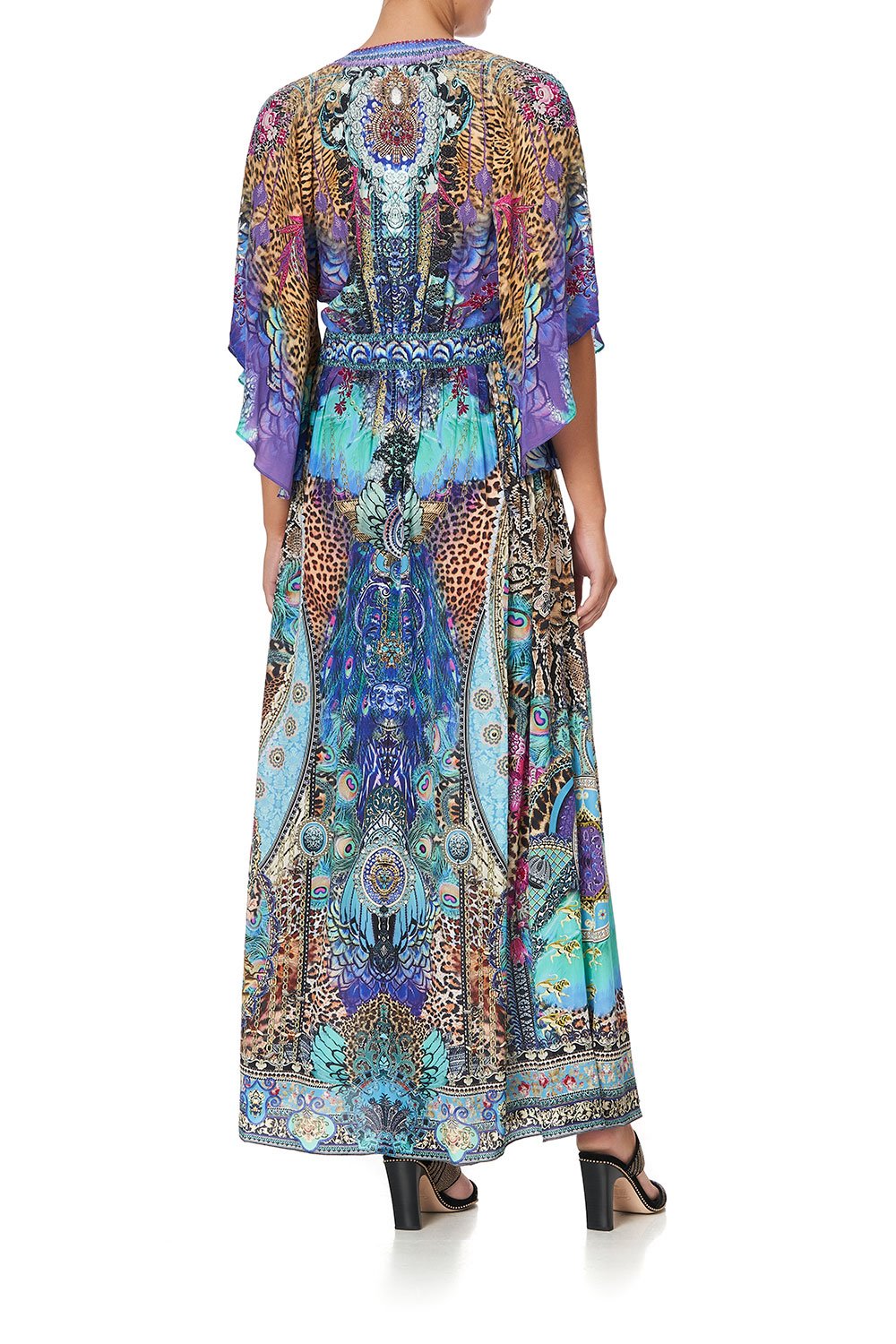 LONG DRESS WITH SMOCKED WAIST BASILICA BEAUTY