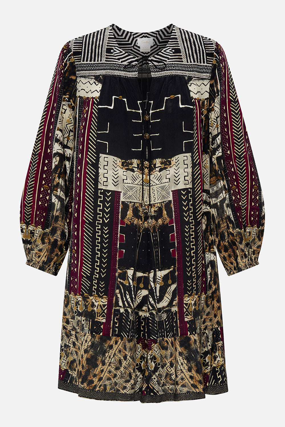 BUTTON UP DRESS WITH YOKE DESERT DREAMS