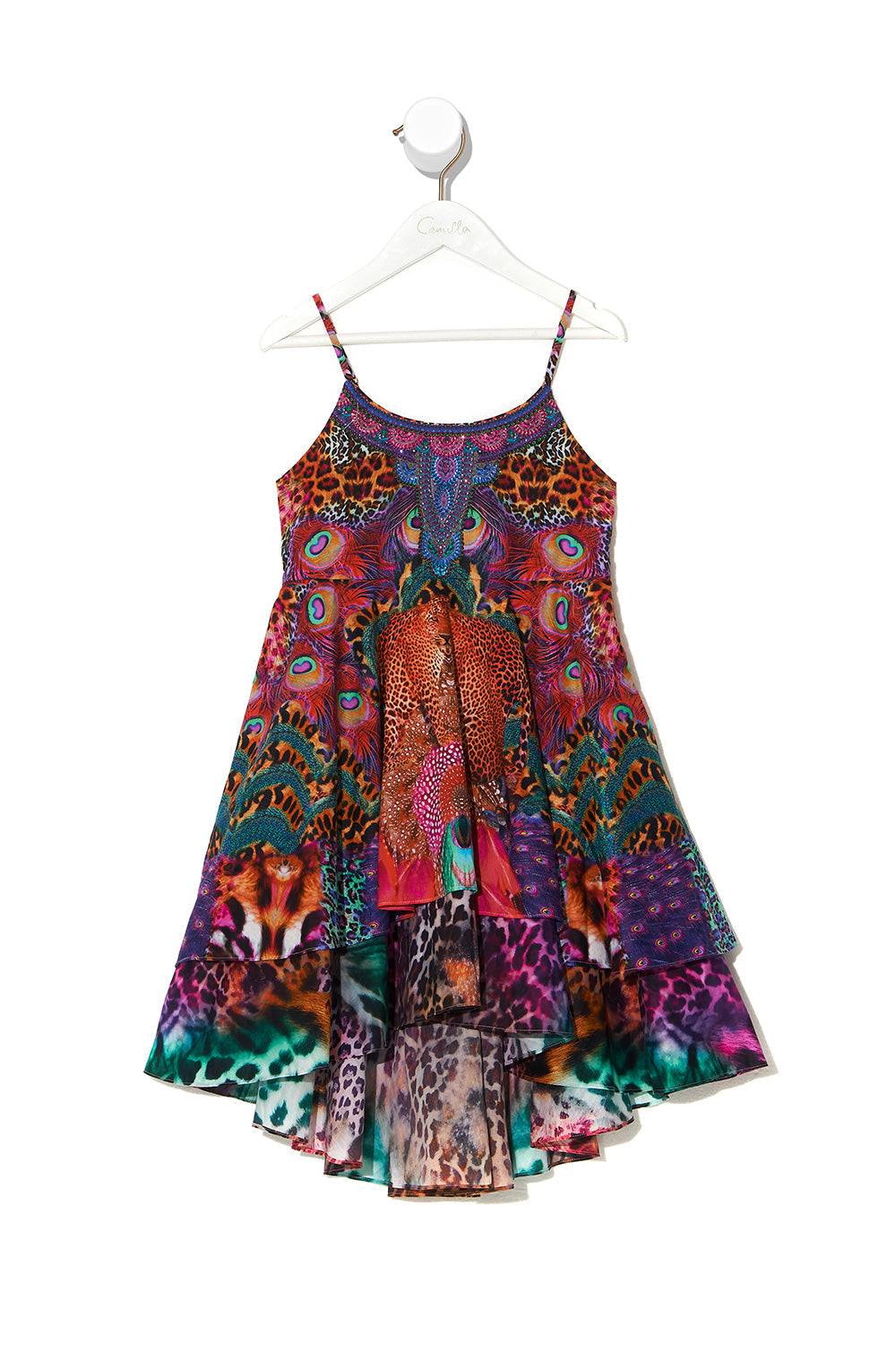 KIDS ROUND NECK TIERED DRESS 4-10 XANADU RISING