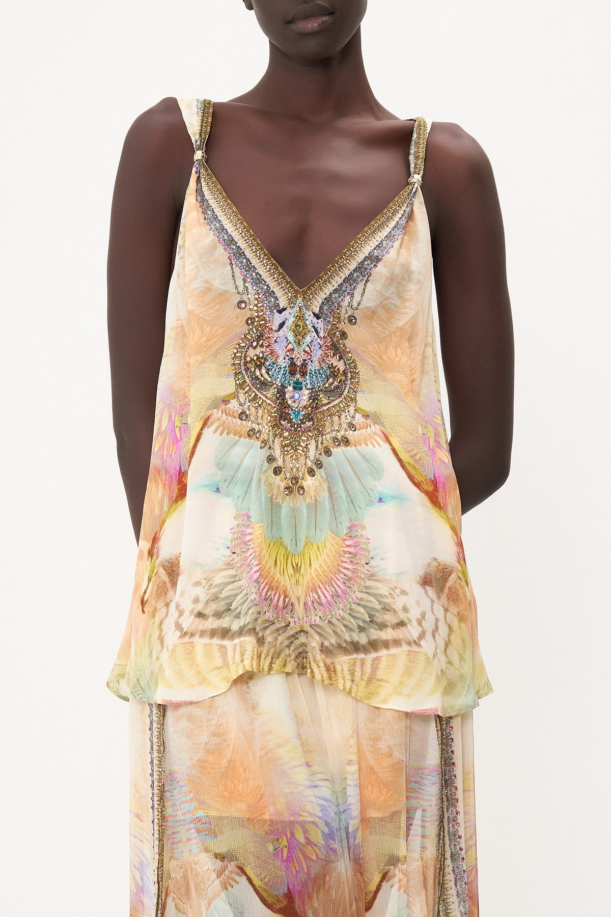 TANK TOP WITH STRAP BEAD DETAIL TAKE FLIGHT