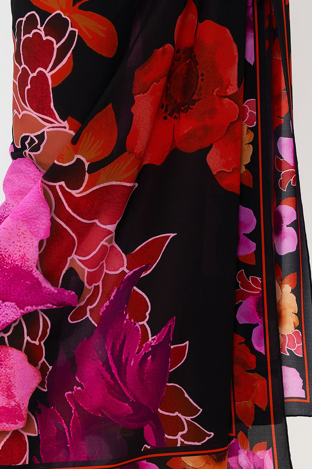LONG SARONG MIDNIGHT POPPY