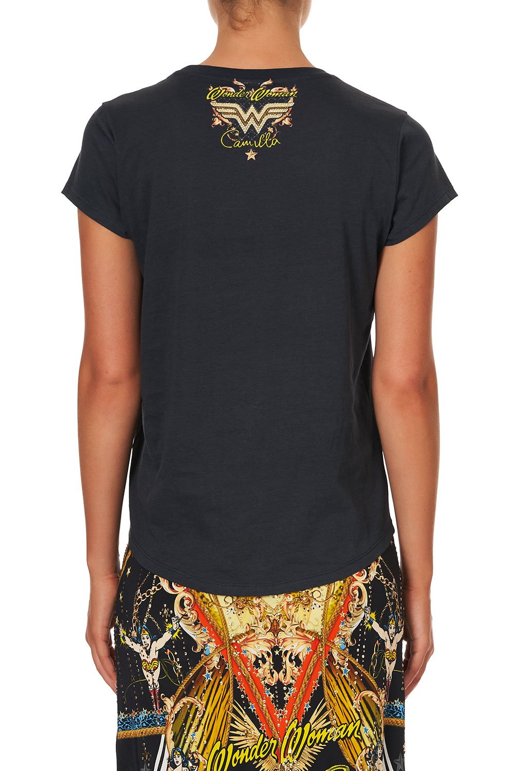 CURVED HEM FITTED TEE WONDER WOMAN