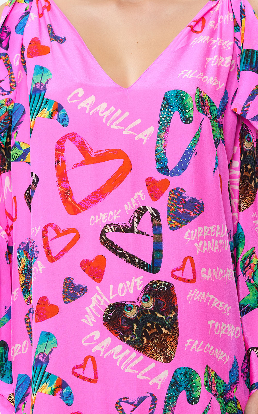 SCARF TIE KAFTAN WRITINGS ON THE WALL