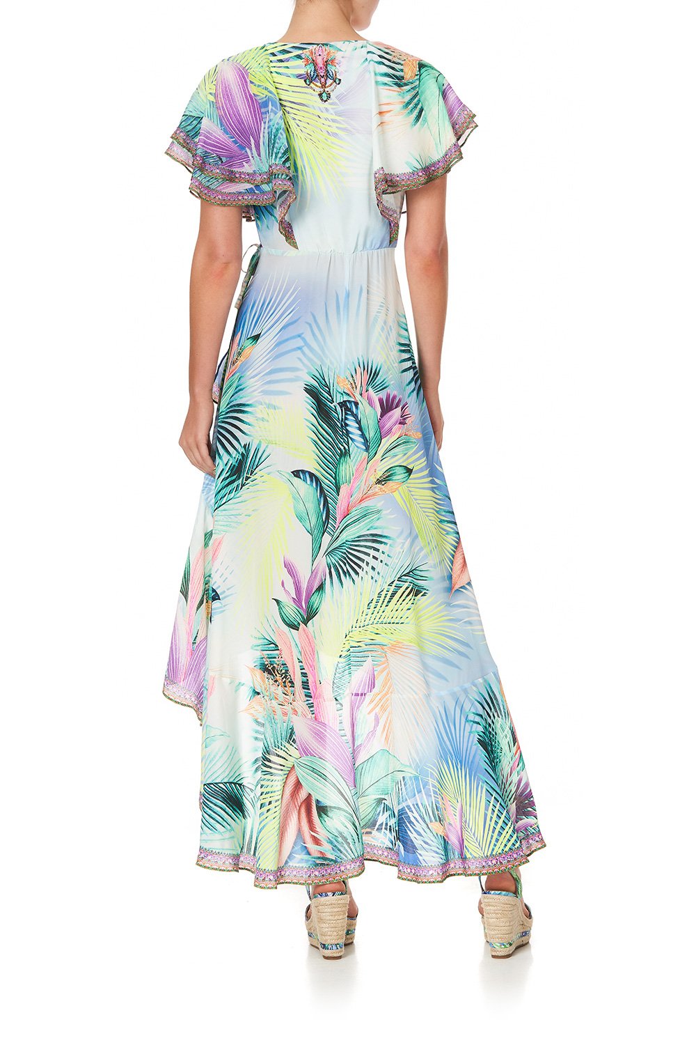 FRILL SLEEVE LONG DRESS WHATS YOUR VICE