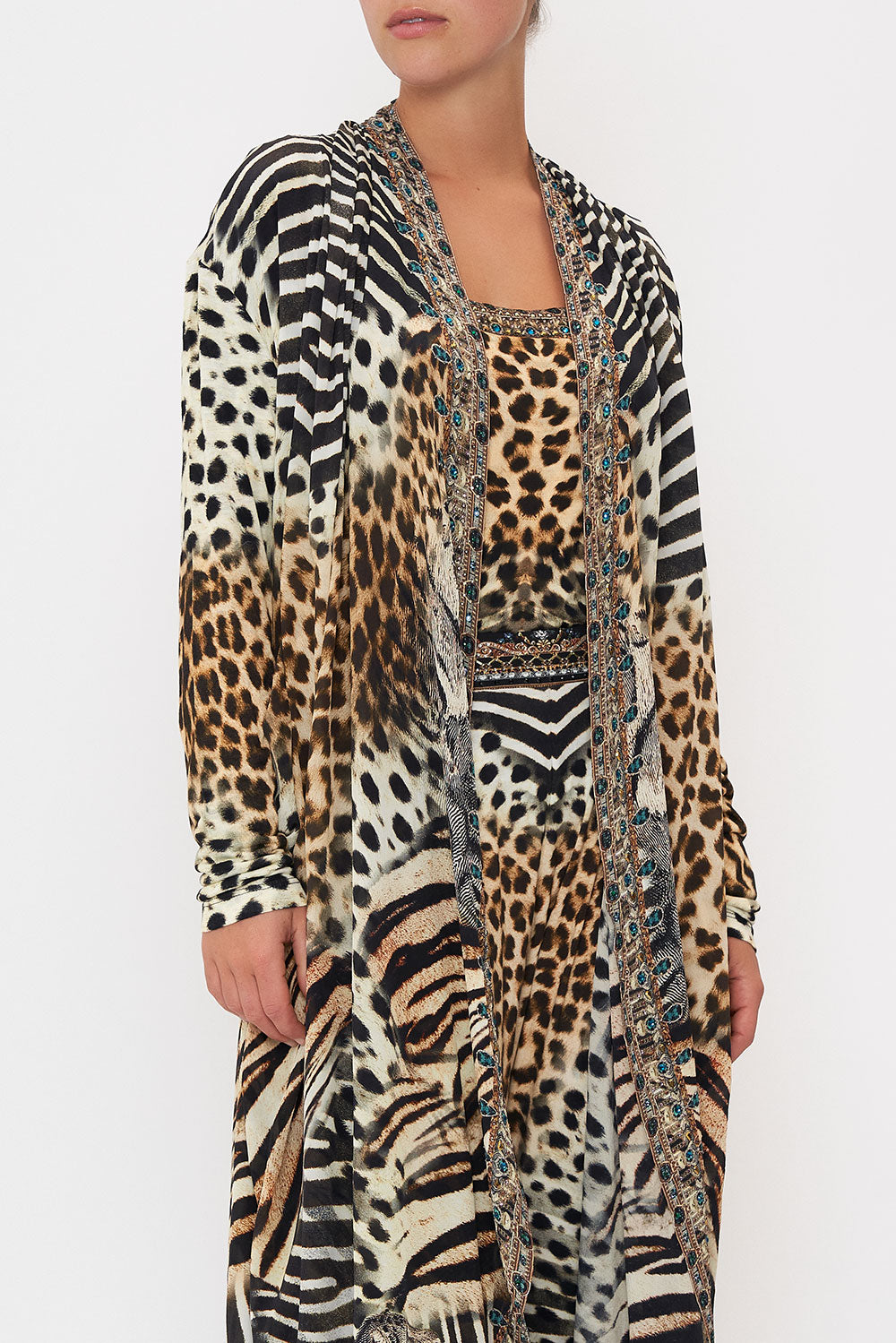 LONG CASUAL JACKET WITH POCKETS FOR THE LOVE OF LEO