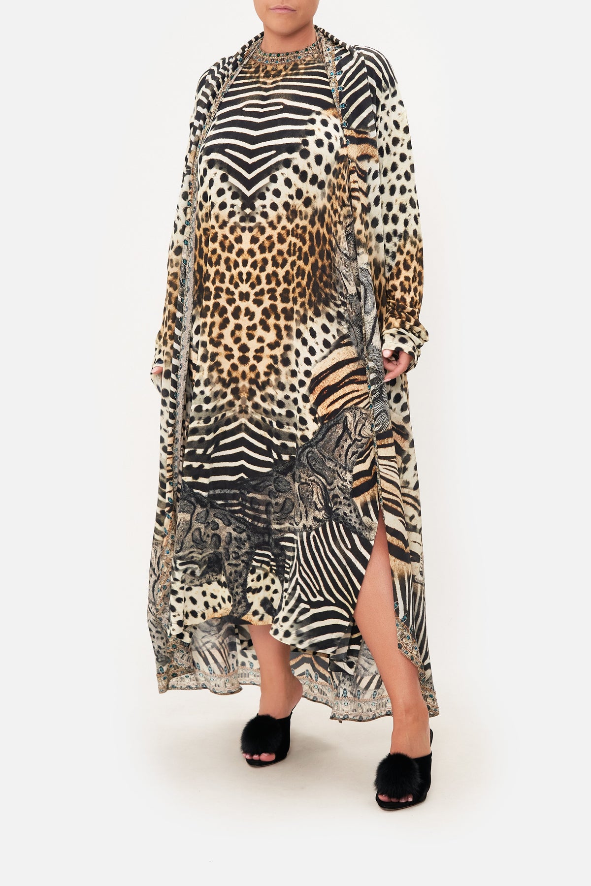 LONG CASUAL JACKET WITH POCKETS FOR THE LOVE OF LEO