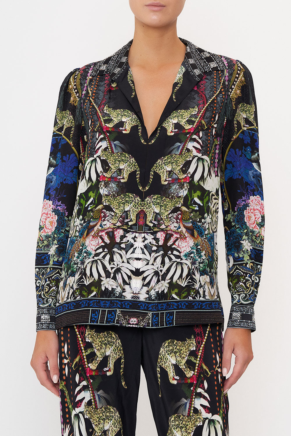 COLLAR SHIRT WITH 1/2 BUTTON FRONT HOLLYWOOD HEIST