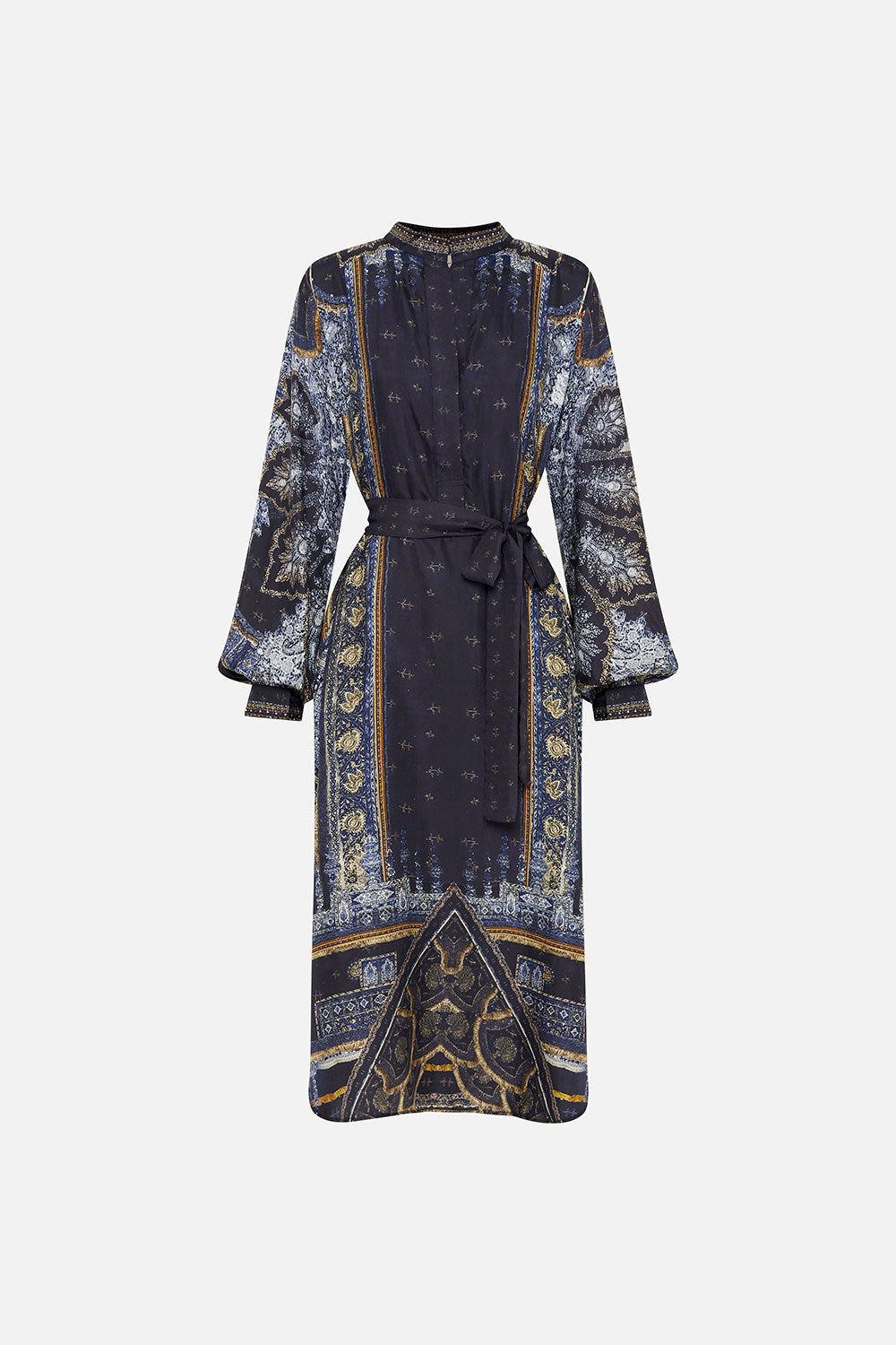 BLOUSON SLEEVE PLACKET DRESS FOREVER FAMILY