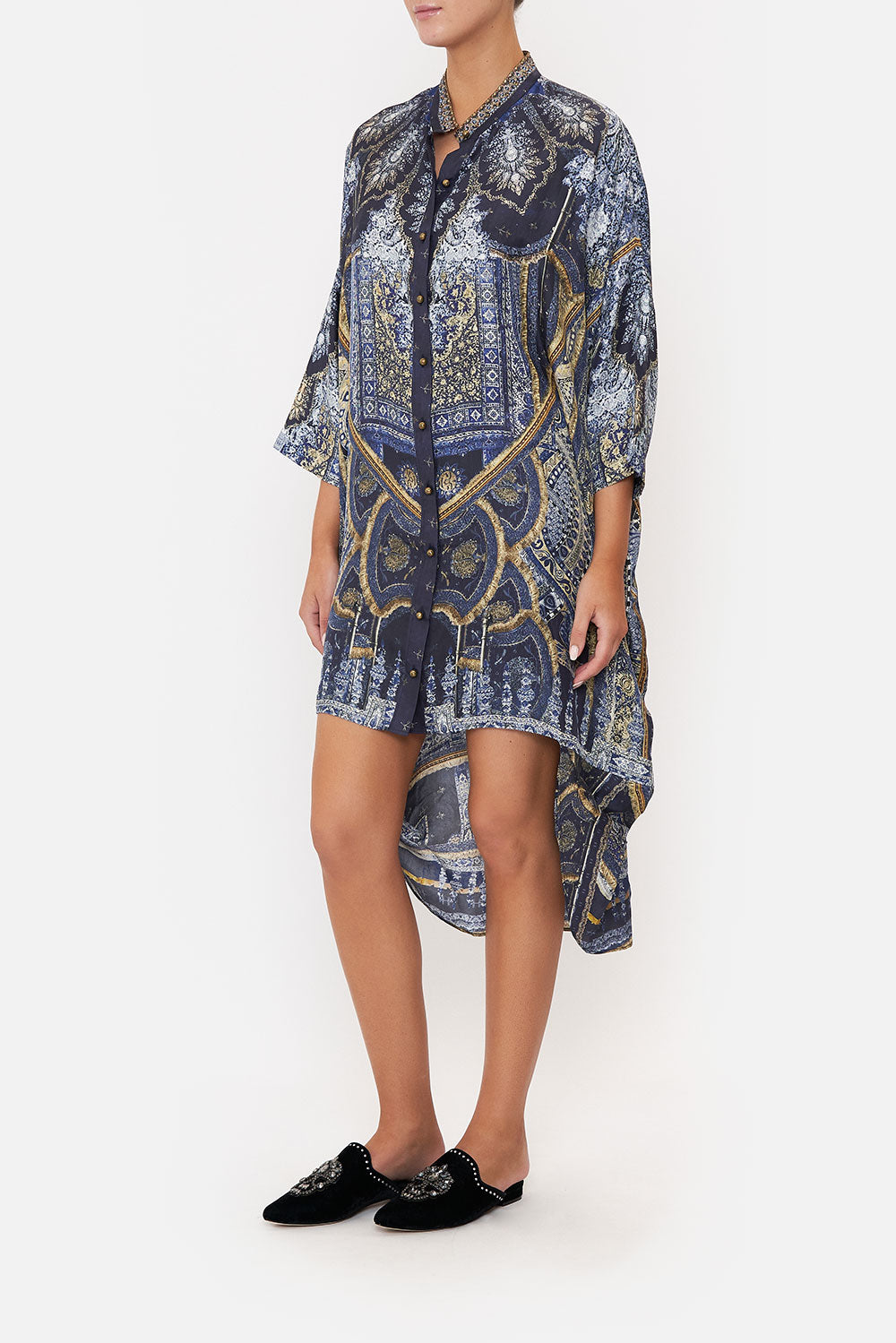 SCOOP BACK SHIRT DRESS FOREVER FAMILY