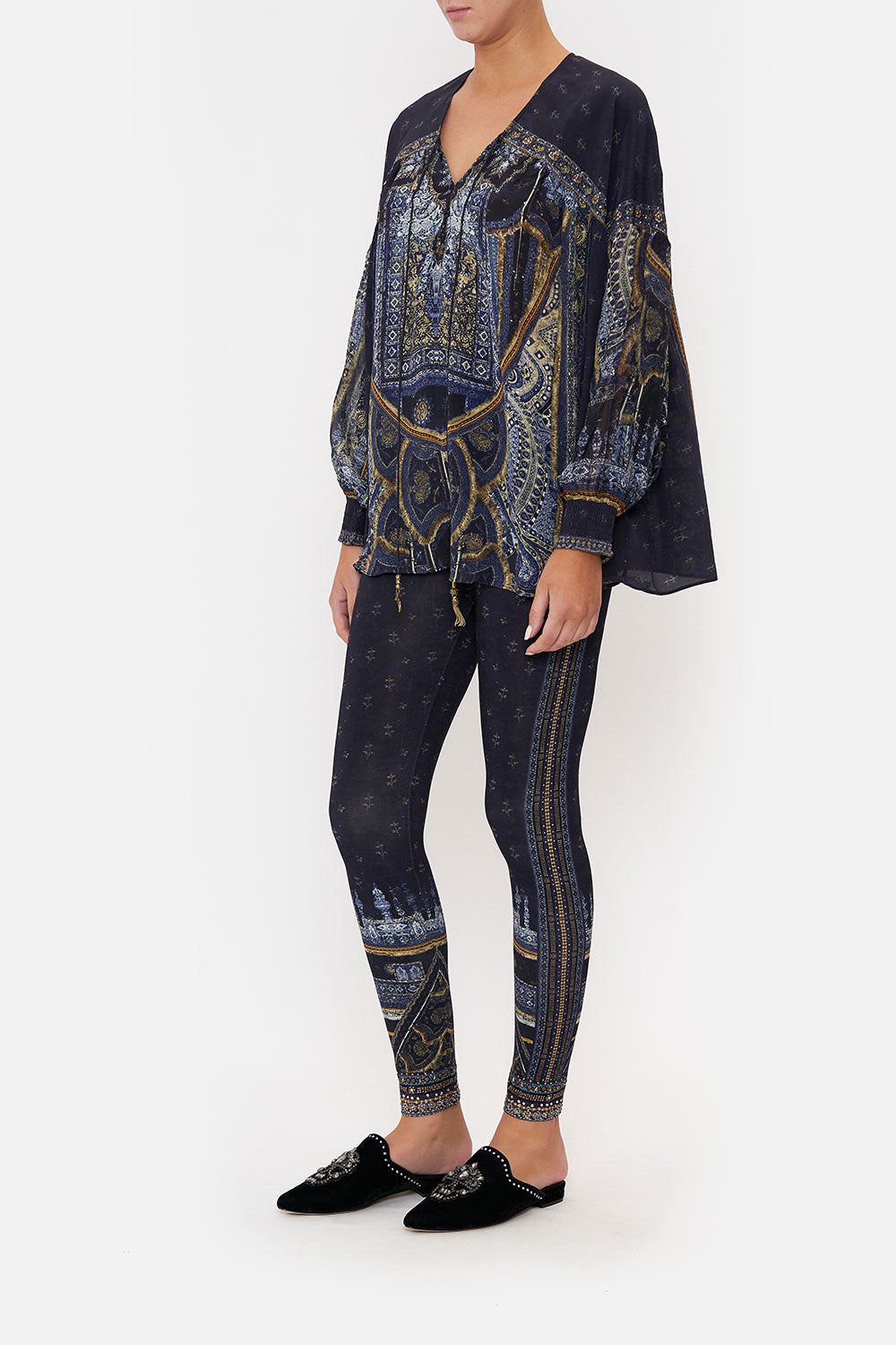 BLOUSON BLOUSE WITH NECK TIE FOREVER FAMILY