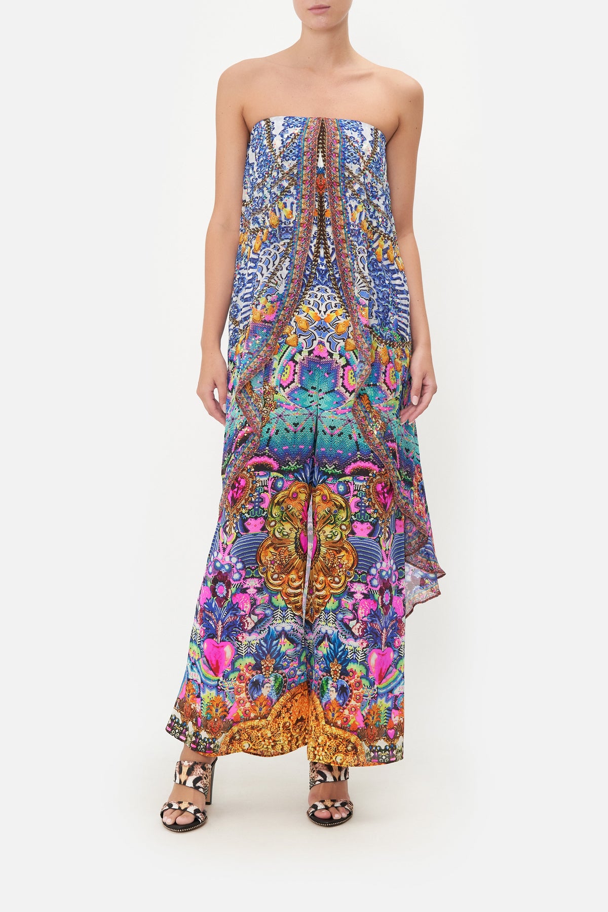 STRAPLESS OVERLAY JUMPSUIT LUCKY CHARMS