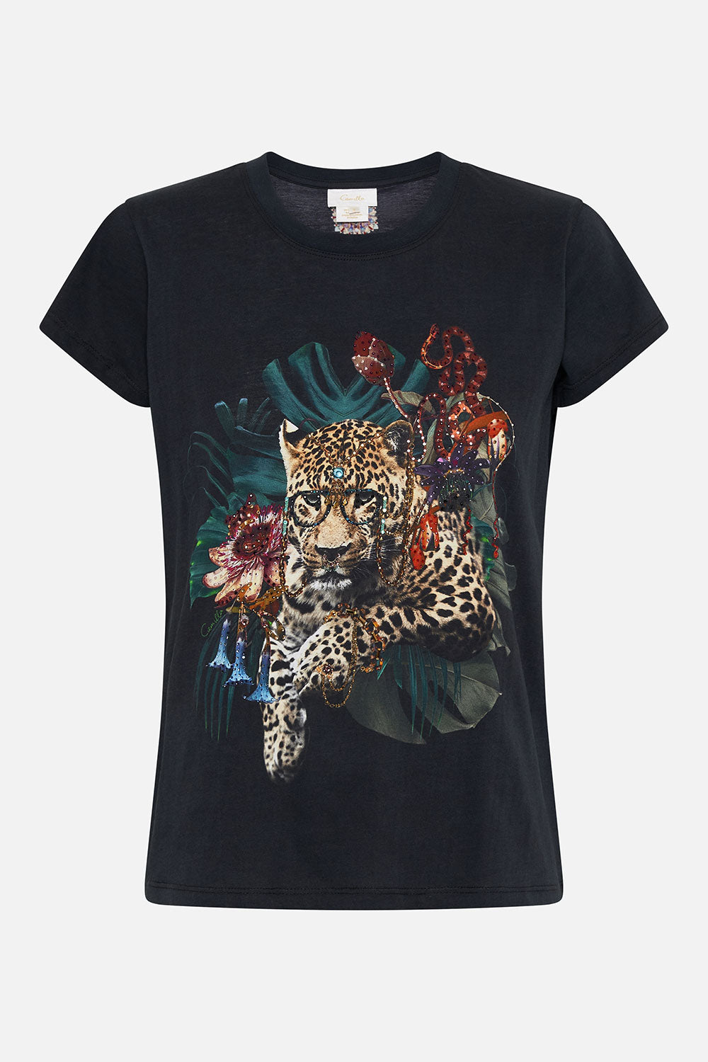 SLIM FIT ROUND NECK T-SHIRT PASSPORT TO PARADISE