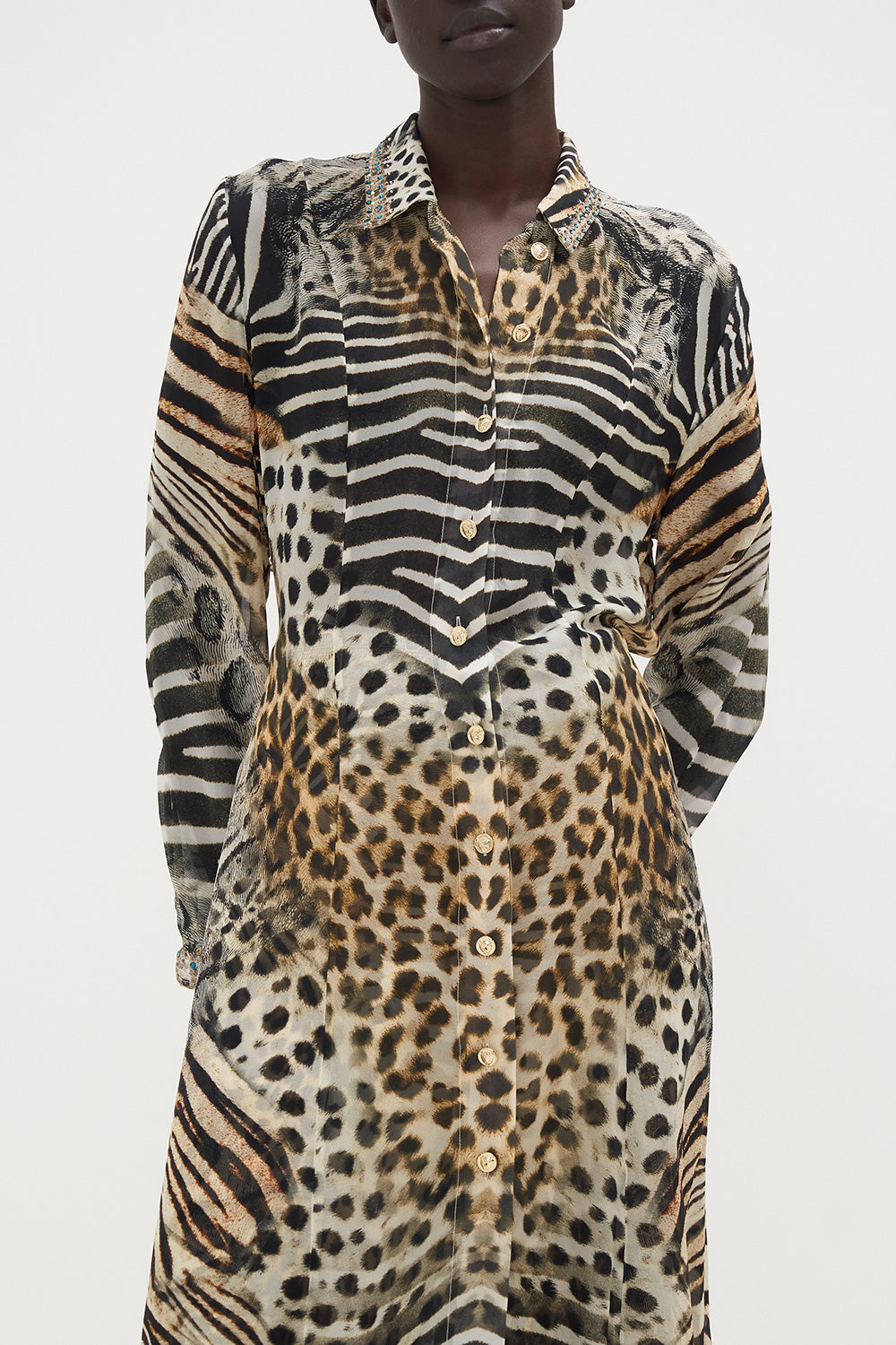 PRINTED TRENCH FOR THE LOVE OF LEO