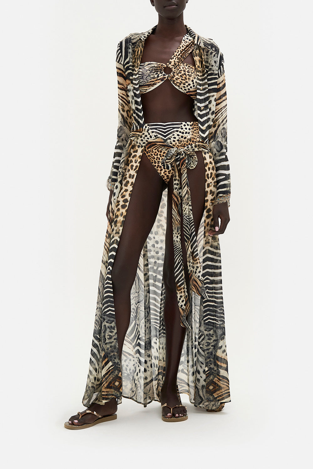 PRINTED TRENCH FOR THE LOVE OF LEO