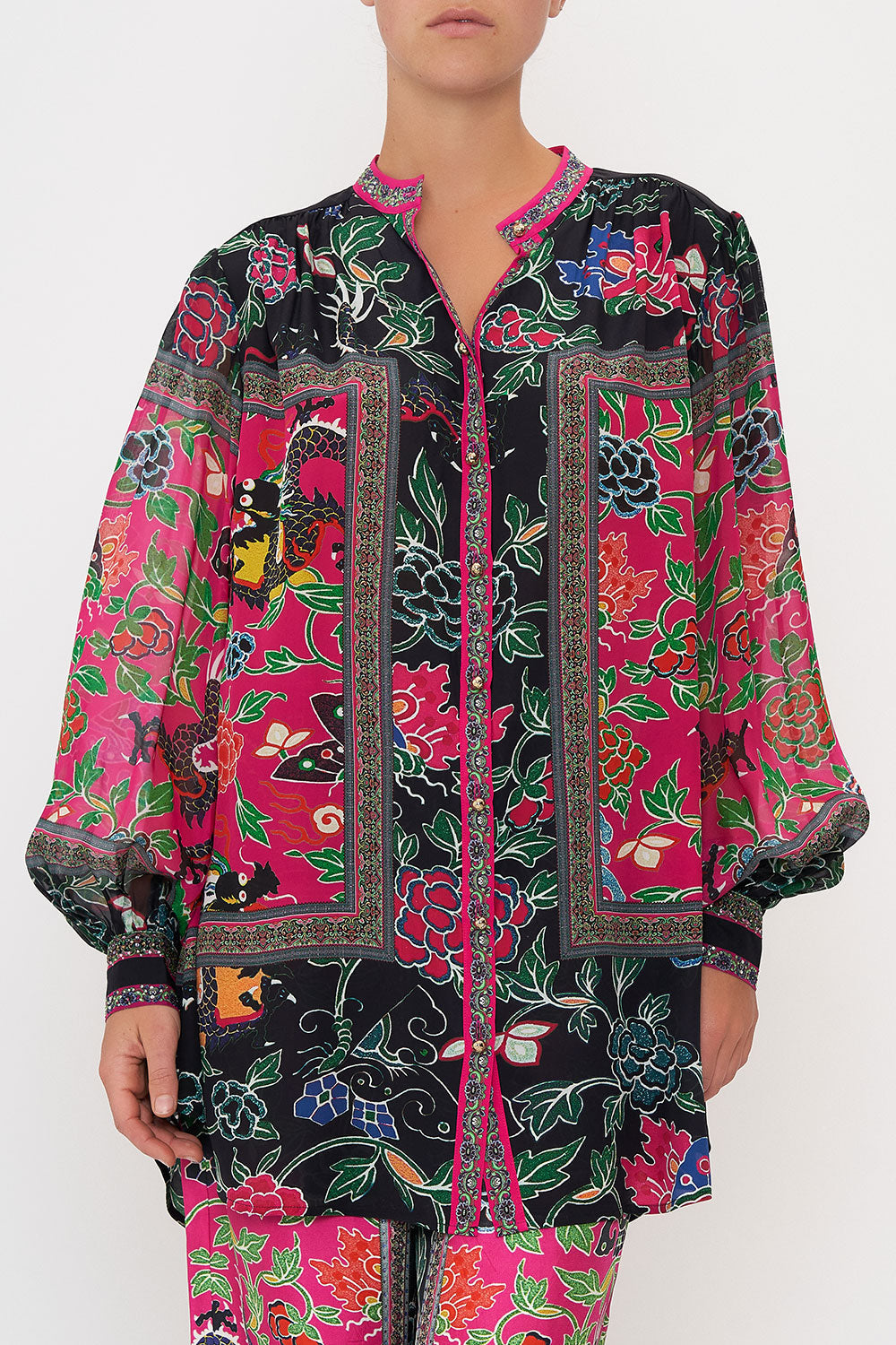 BLOUSON SLEEVE BLOUSE WITH YOKE TWILIGHTS TOKEN