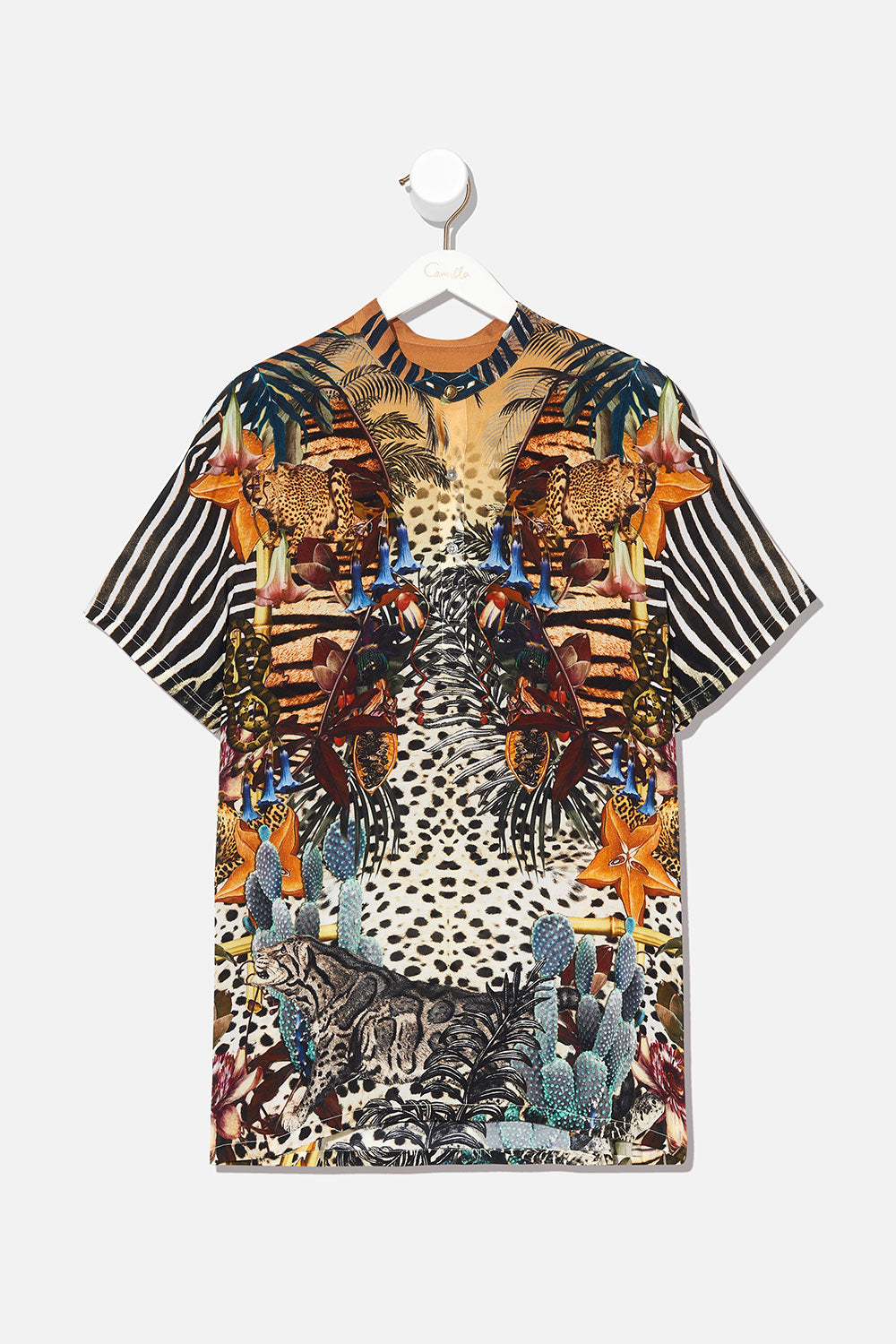 SHORT SLEEVE MANDARIN SHIRT NATURAL INSTINCT