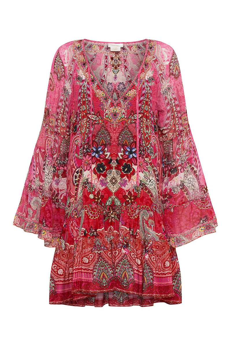 ALINE GATHERED PANEL DRESS PALISADES PAISLEY CAMILLA
