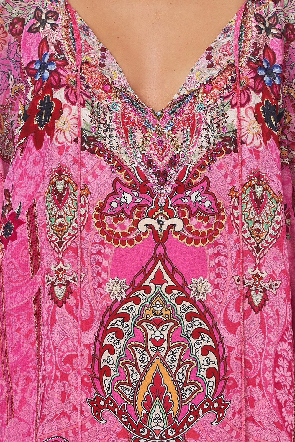 RAGLAN SLEEVE BLOUSE WITH CUFF PALISADES PAISLEY