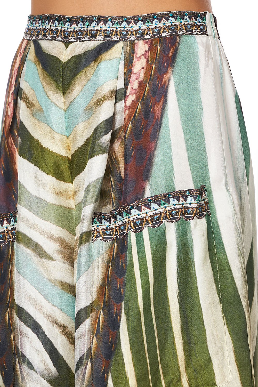 WIDE LEG TROUSER WITH FRONT POCKETS UP ON CLOUD NINE