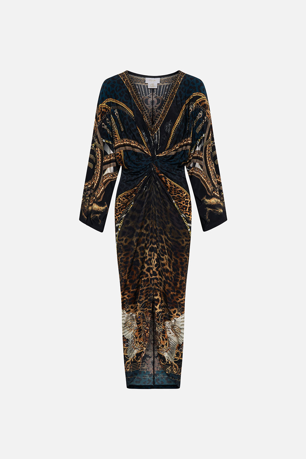 LONG SPLIT FRONT TWIST DRESS ROCKSTAR ROYALTY