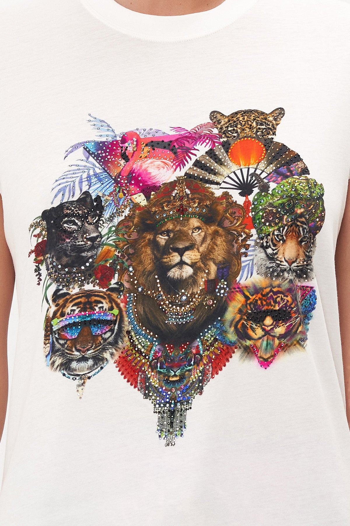 SLIM FIT ROUND NECK T-SHIRT SURREALIST XANADU