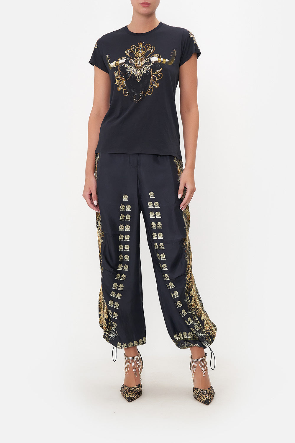 SLIM FIT ROUND NECK T-SHIRT ITS ALL OVER TORERO