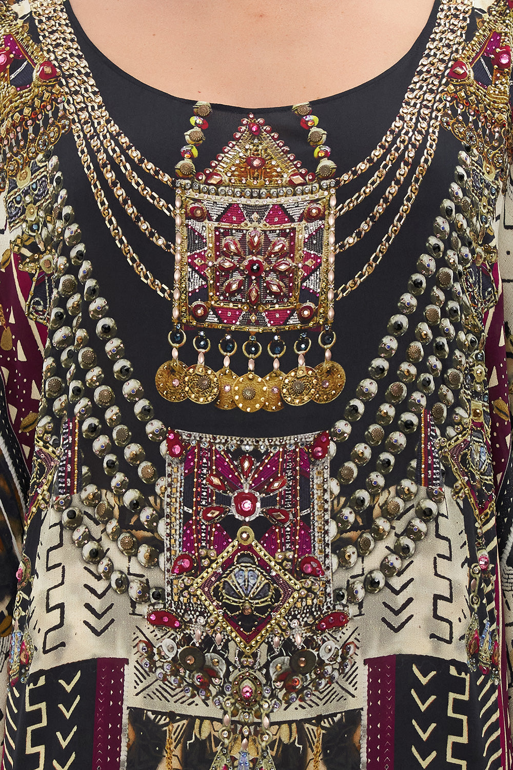 SHORT ROUND NECK KAFTAN DESERT DREAMS