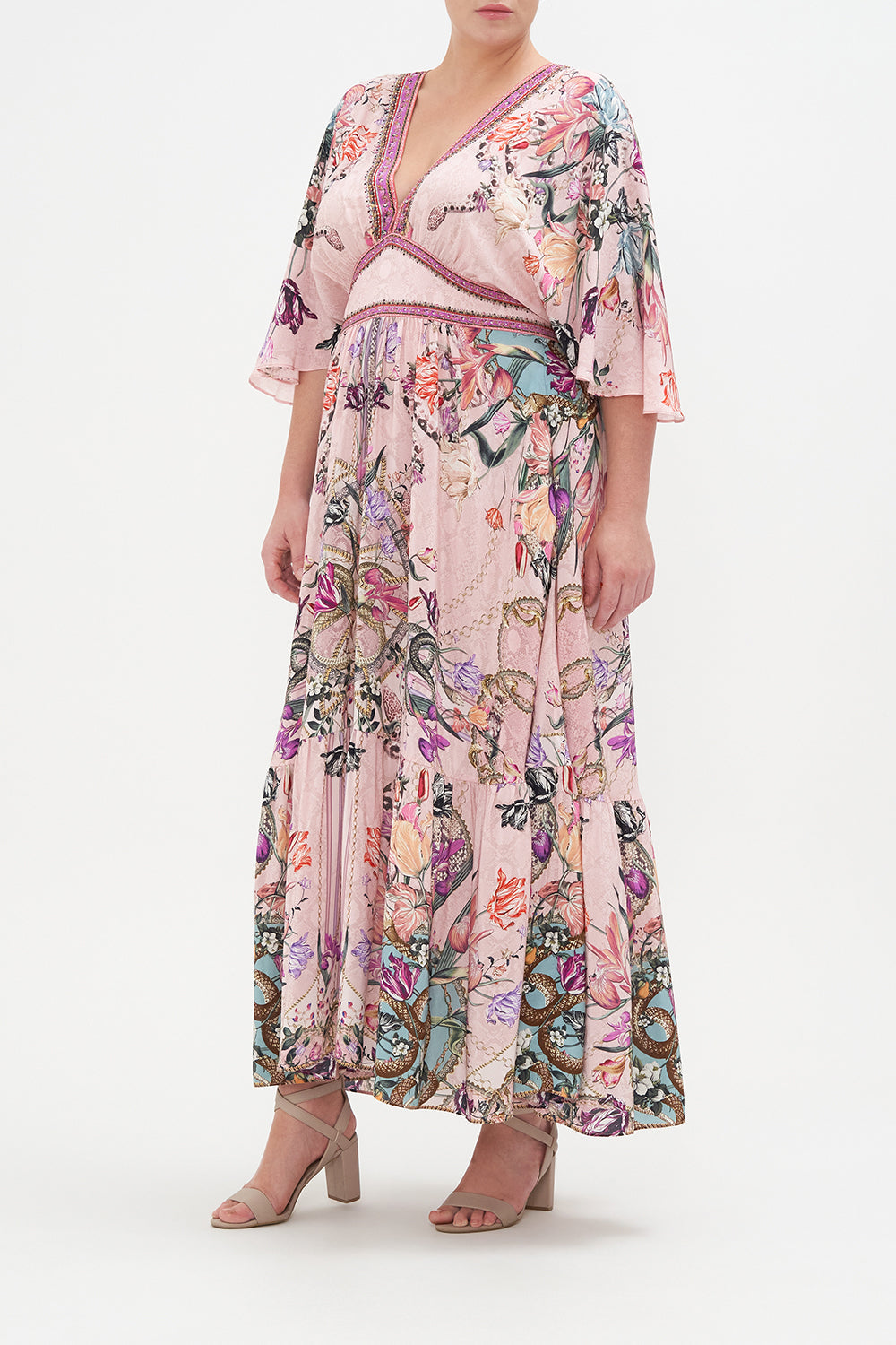 WAISTED DRESS WITH HEM RUFFLE MAD AS A SNAKE