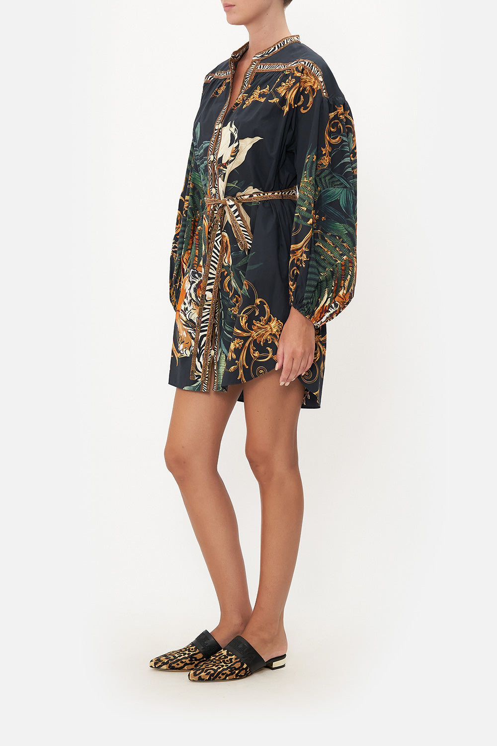 BLOUSON SLEEVE SHIRT DRESS EASY TIGER