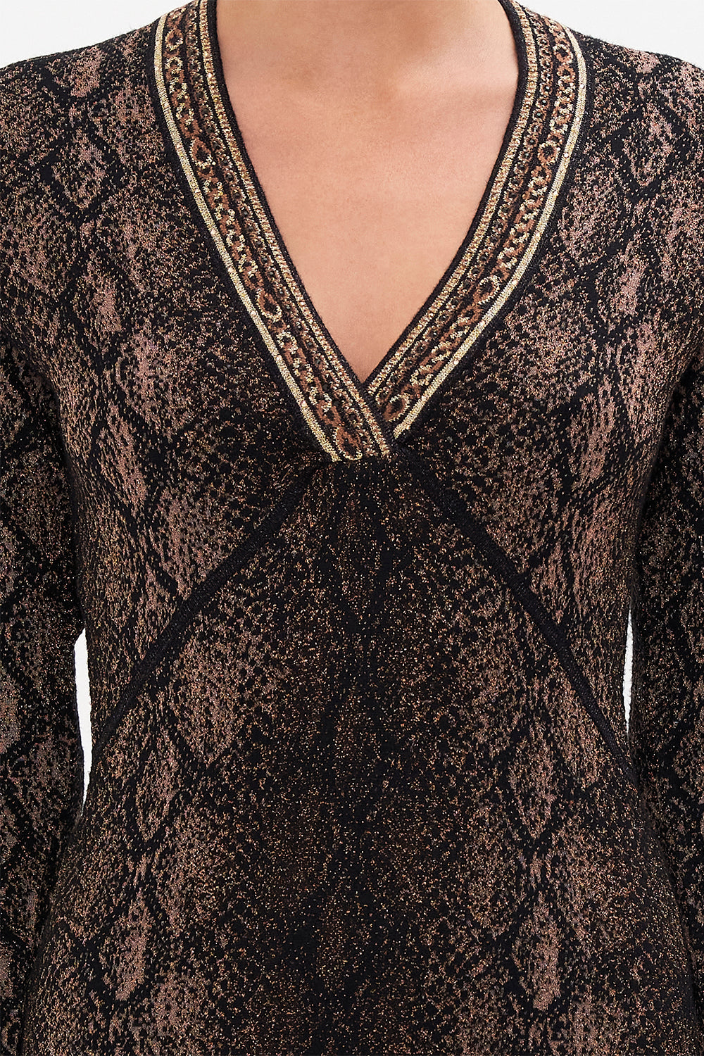 LONG KNIT DRESS WILD HORSES