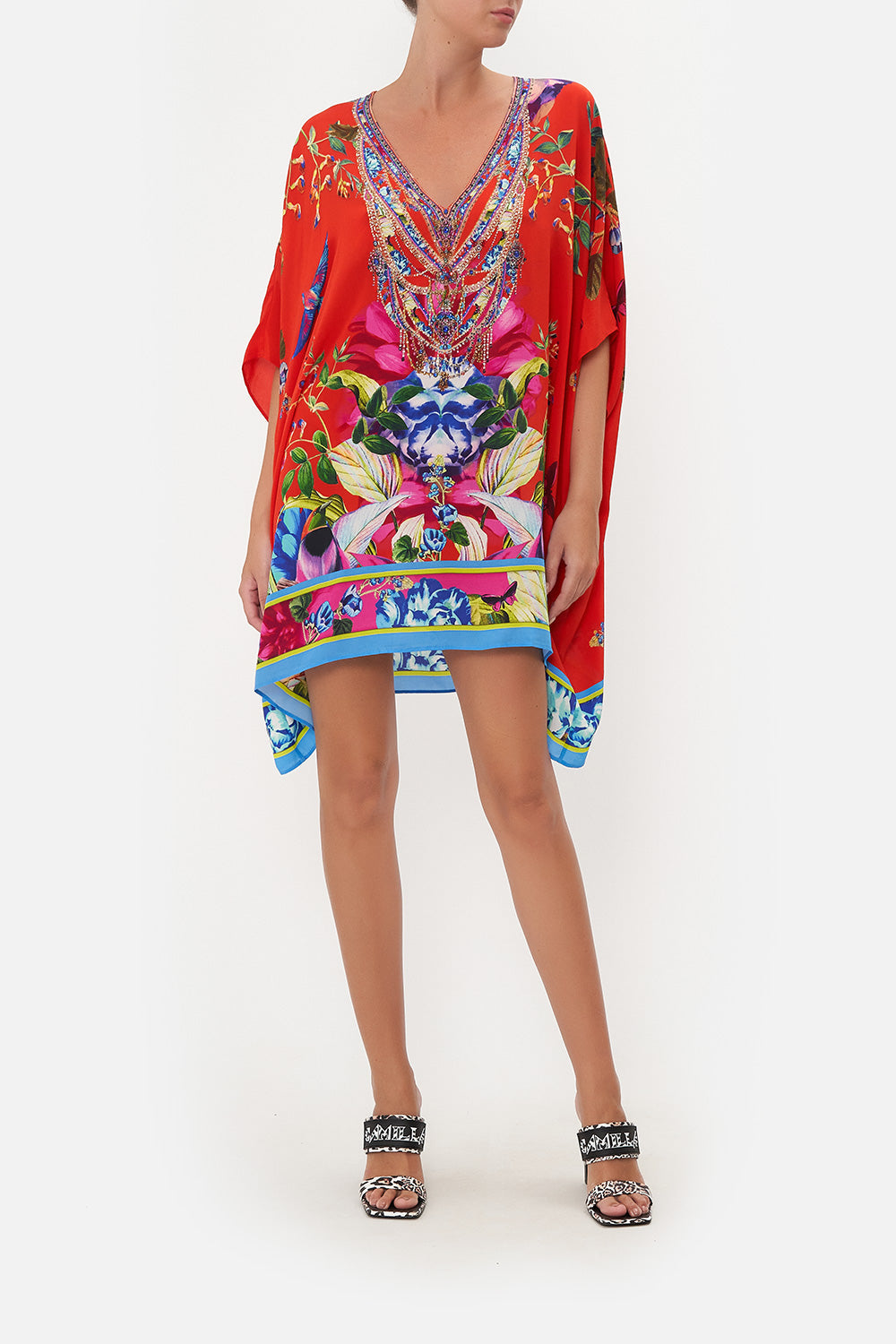 RECTANGULAR V NECK KAFTAN BIRDS OF A FEATHER