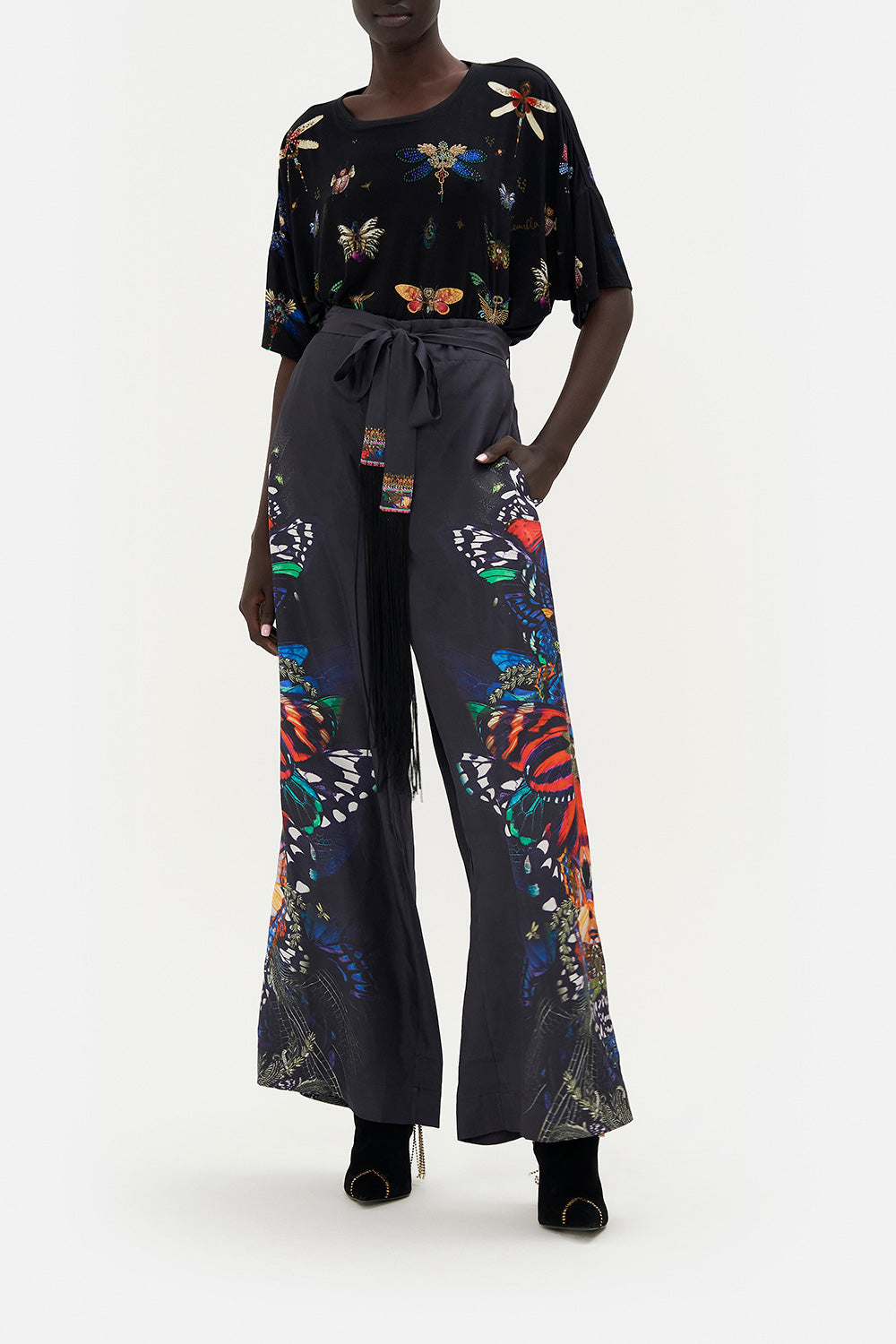 PAPERBAG WAIST WIDE LEG PANT FLUTTER BY