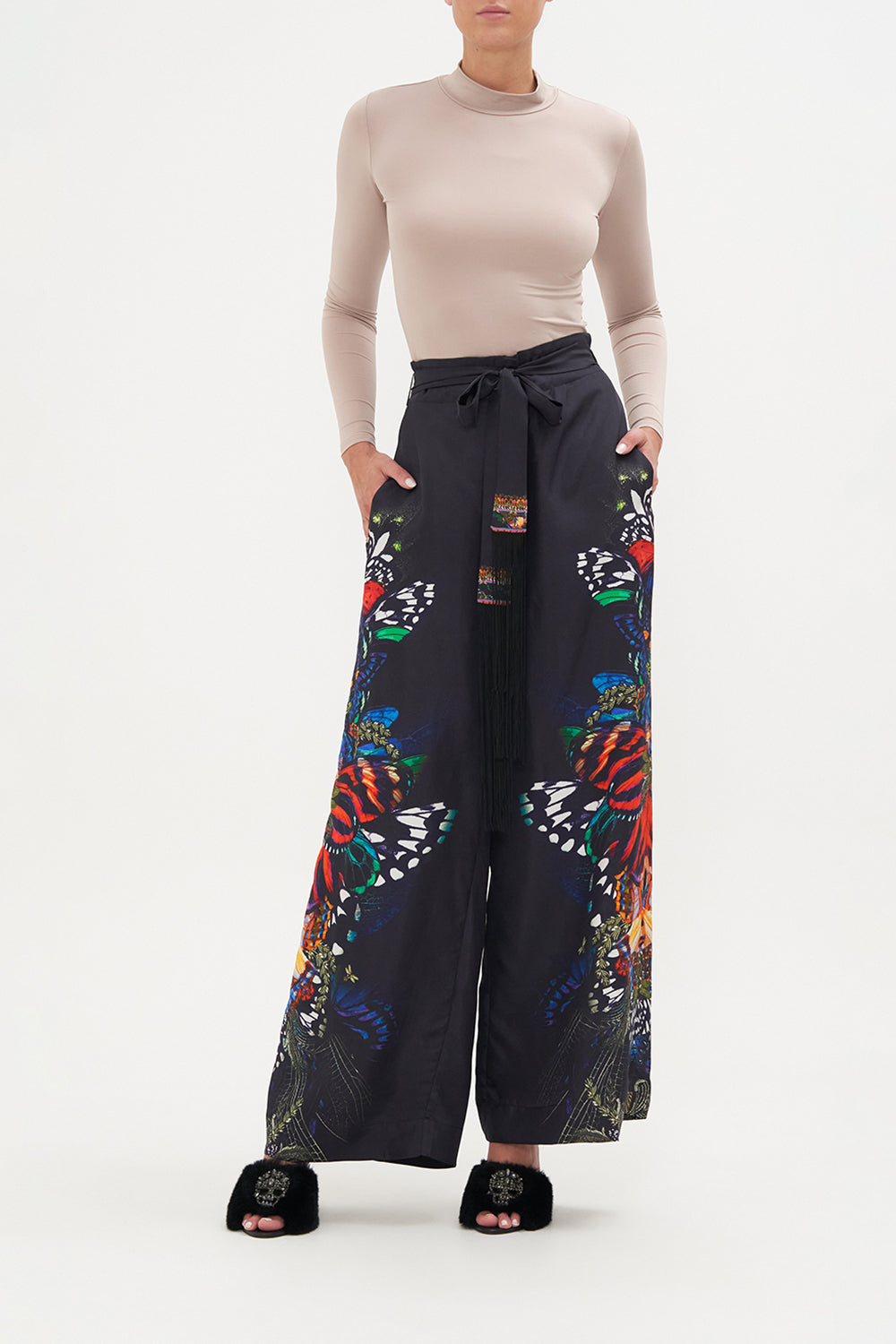 PAPERBAG WAIST WIDE LEG PANT FLUTTER BY