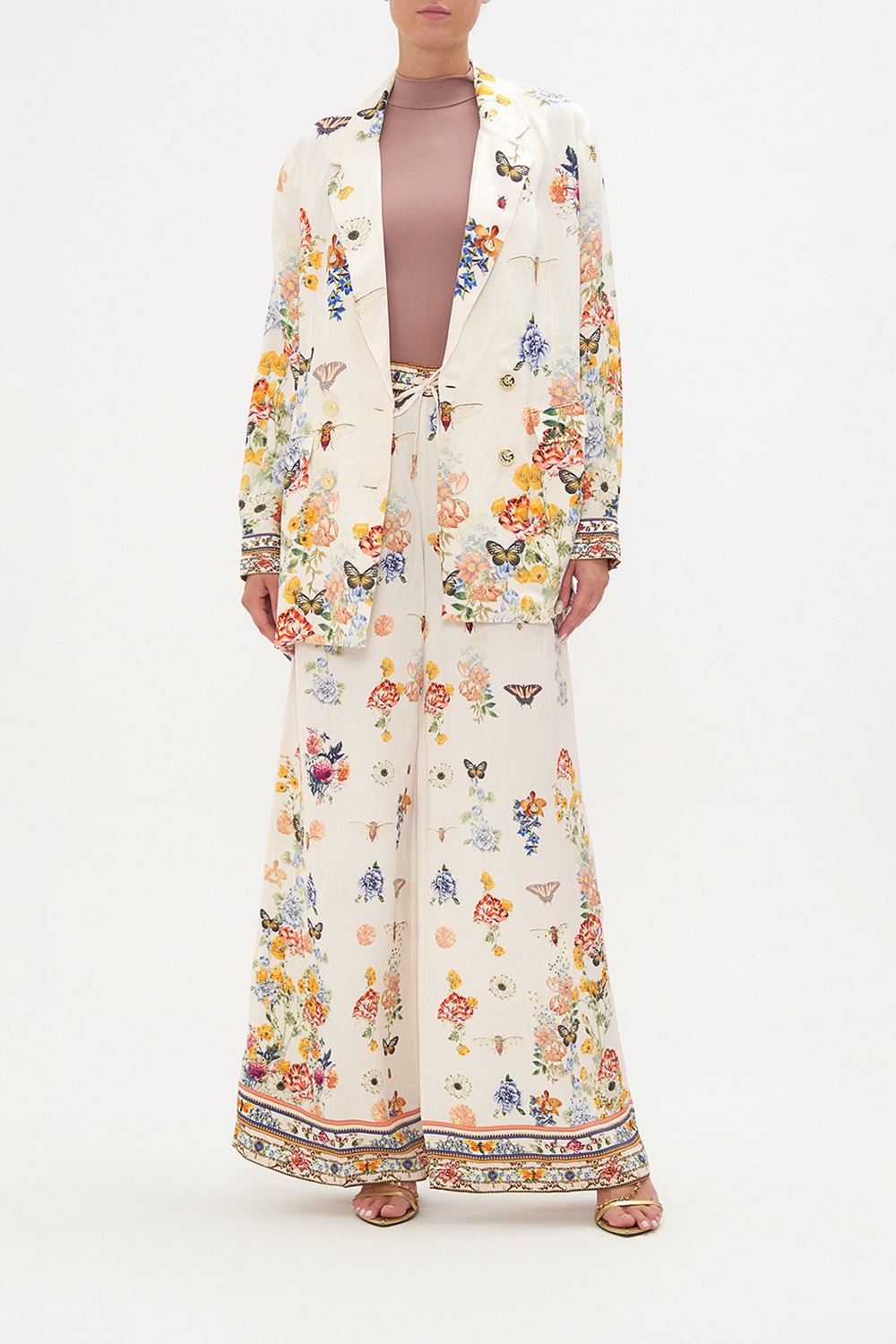 DOUBLE BREASTED SOFT JACKET QUEENS BEE HIVE