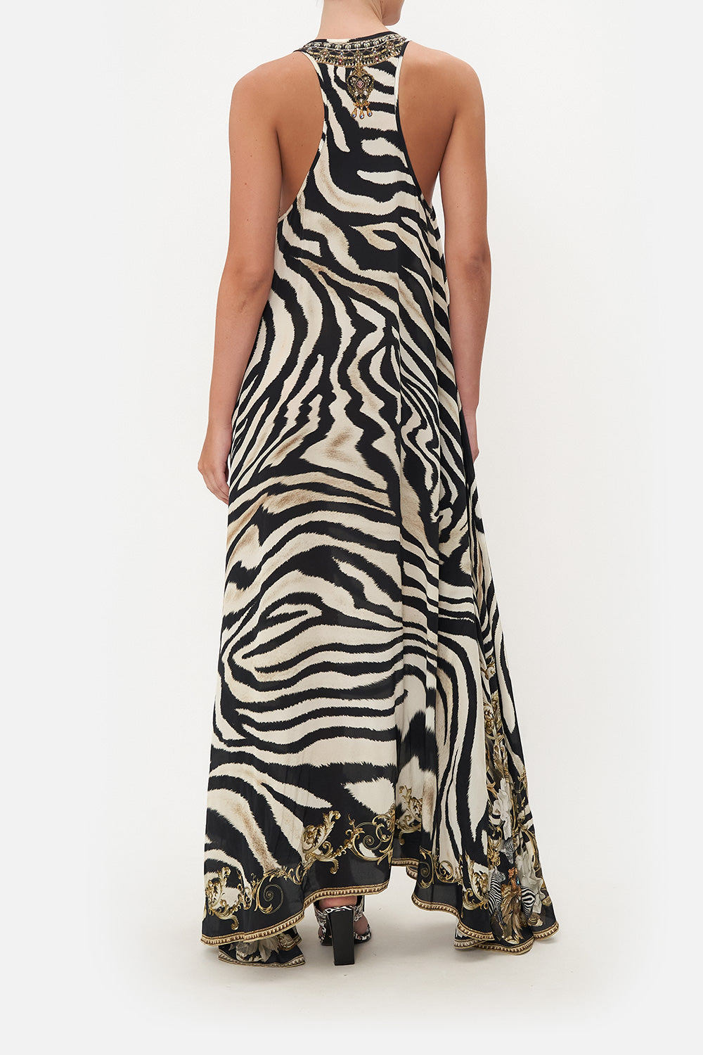 V NECK RACERBACK DRESS EARN YOUR STRIPES