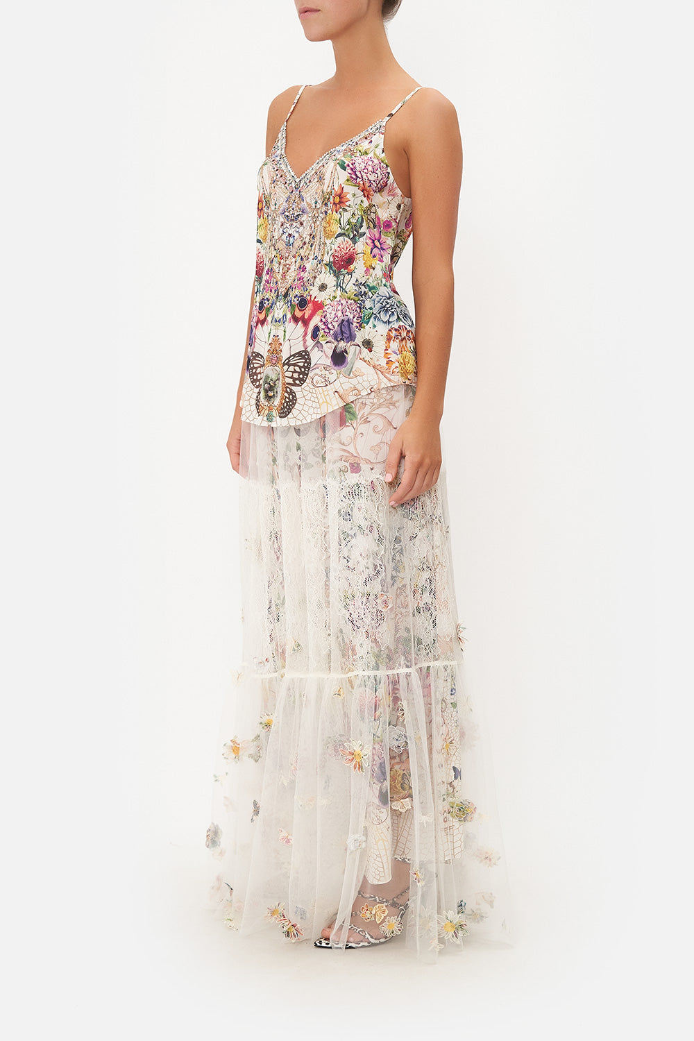 V-NECK BIAS CAMI QUEENS BEE HIVE