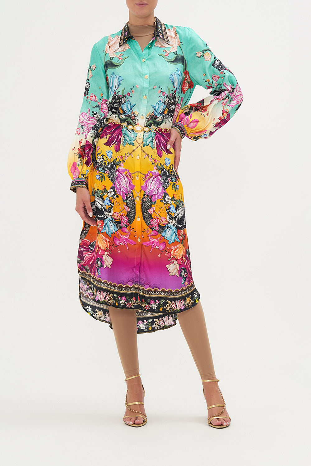 HIGH LOW MIDI SHIRT DRESS VIPER ROOM