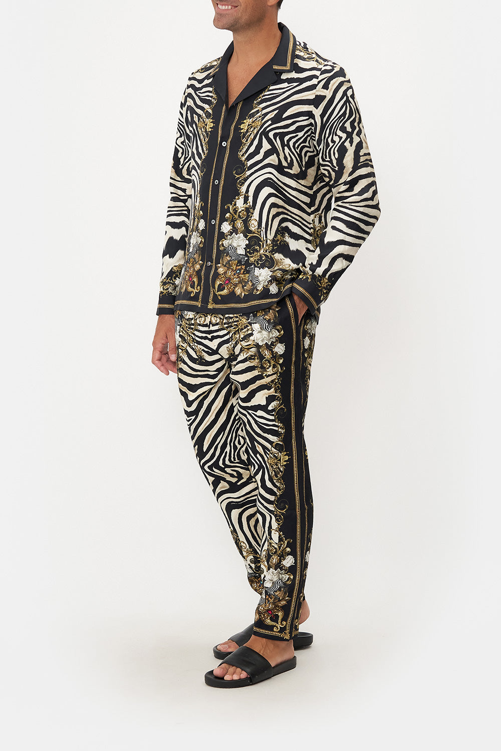 LONG SLEEVE CAMP COLLARED SHIRT EARN YOUR STRIPES