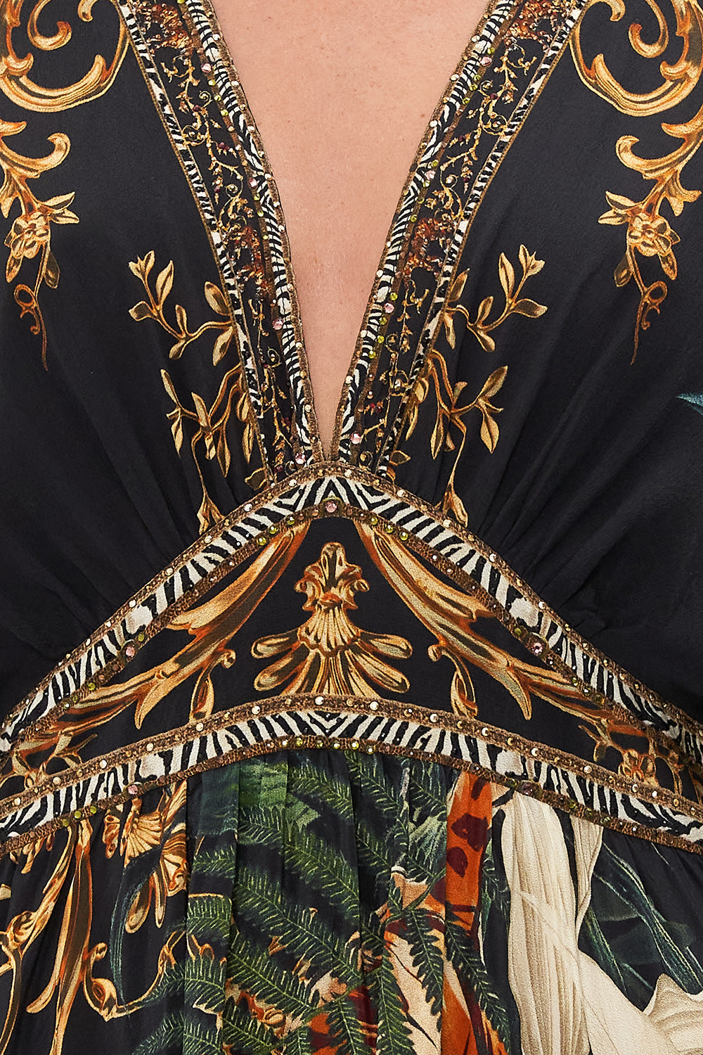 WAISTED DRESS WITH HEM RUFFLE EASY TIGER