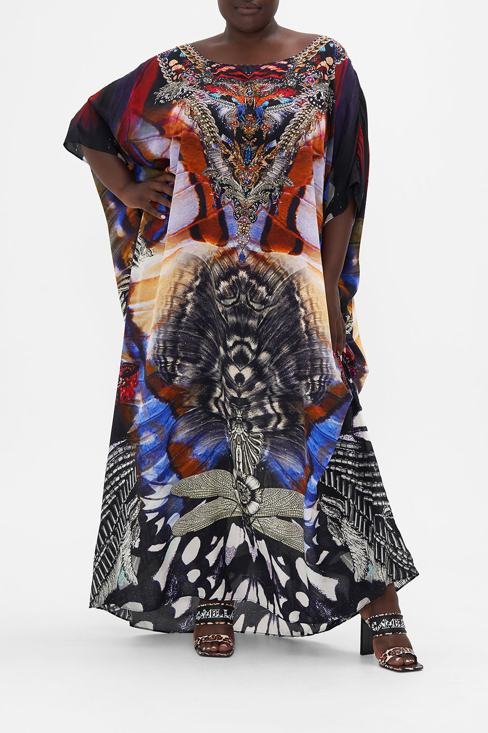 ROUND NECK KAFTAN WINGS OF MARIPOSA