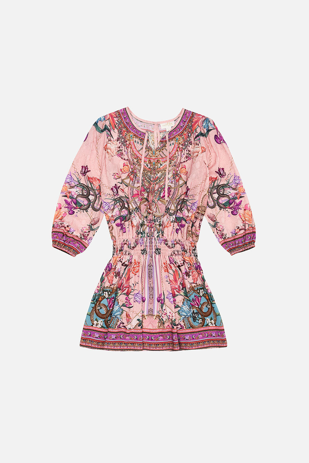 KIDS RELAXED SHIRRED WAIST DRESS 12-14 MAD AS A SNAKE