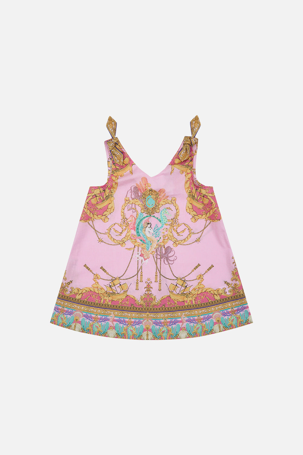 KIDS TIE SHOULDER MIDI DRESS 4-10 MERMAID MOTEL