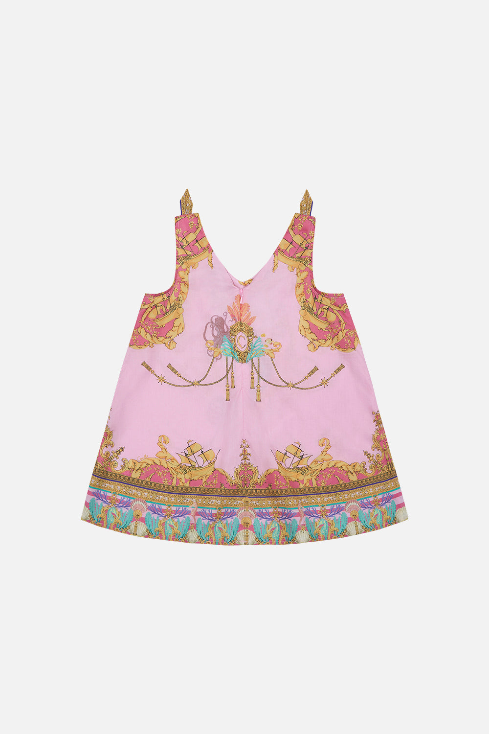 KIDS TIE SHOULDER MIDI DRESS 4-10 MERMAID MOTEL